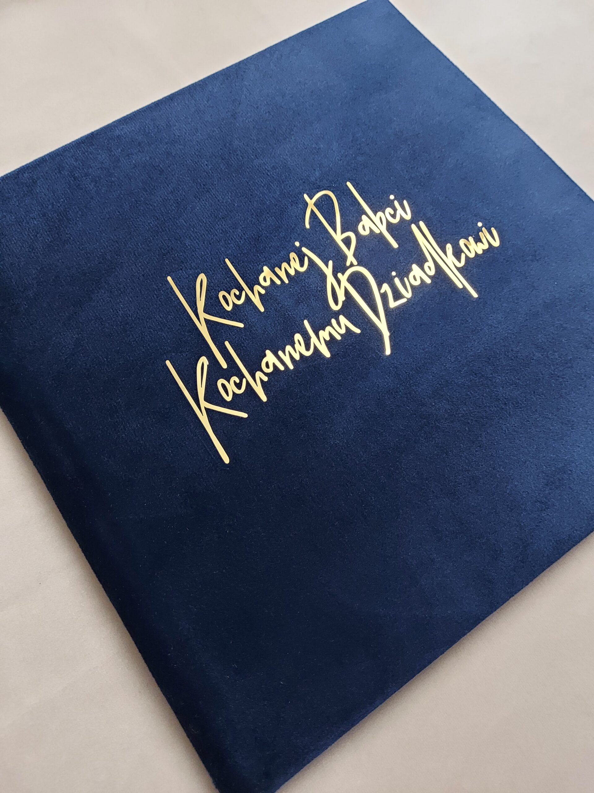 Outlet mały album na zdjęcia - welurowy | granatowy - obrazek 6